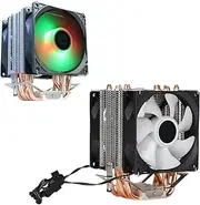 CPU Air Cooler for LGA775, RGB CPU Cooler with 6 Pipes, 38 CFM, for Core2DUO, Celeronp, Pentium4, PentiumD, LGA 1155 1156 1366 2011, Core I3 I5 I7, AM2 AM3 (Dual Fans)