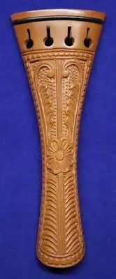 Elegant Handmade Carved Boxwood violin tailpiece . French Mod #56
