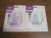 CRAFTERS COMPANION PEACOCK FEATHER & GRACEFUL FEATHER PAPERCRAFT MASK