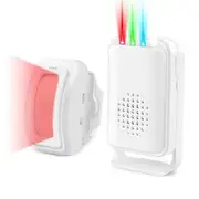 Wireless Motion Sensor Door Chime, Motion Sensor Alarm, Ring Door Alarm Sensor for Indoor Home Business Store Office School, 1 Receiver and 1 Sensor