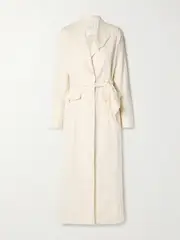 [Johanna Ortiz] Johanna Ortiz - Welcome To The City Embroidered Cotton Trench Coat - Ecru - large large Ecru