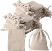 Erduoduo Pack of 50 Small Burlap Bags with Drawstring,3X4Inch Gift Little Burlap