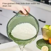 Kitchen Draining Bowl Fruit Plate Rice Washing Basket Household Sink