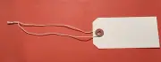 100 #4 (4-1/4" X 2-1/8") DURABLE 13PT WHITE TAGS WITH STRING ATTACHED