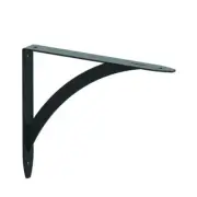 Black Decorative Elegant Shelf Steel Bracket 50lb Capacity, 10" x 7 3/4"