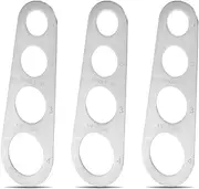 ZBKJYILF 3 Pieces Spaghetti Measuring Tools with 4 Holes, Simple and Practical, Stainless Steel, Pasta Measuring Tools, for Family Kitchens, Tools, Restaurants (Silver)