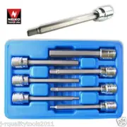 3/8" DRIVE DR LONG DEEP METRIC MM SIZE HEX KEY ALLEN WRENCH SOCKET TOOL SET KIT