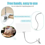 4X Magnifying Glass with Clip Large Page Magnifier with 360 Degree StBio