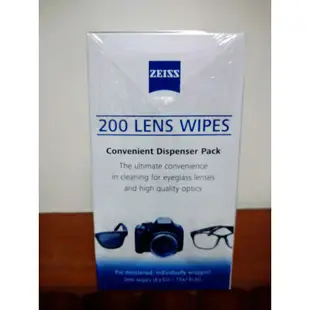 Zeiss 蔡司 鏡面擦拭紙 眼鏡擦拭紙 200張盒裝