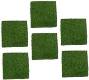 COLLBATH 6Pcs Chicken Nesting Box Pads Washable Artificial Grass Mats for Comfortable Egg Laying Durable and Supplies for Poultry and Pet Shops