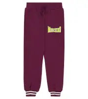 [Moschino Kids] Moschino Kids Logo cotton jersey sweatpants Y 14 red