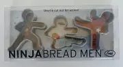 Fred 2010 Ninja Bread Men Cookie Cutters NEW in Box