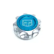 TEAL + SILVER TSS Billet Oil Cap - Fits Nissan RB20 / RB25 / RB26 / RB30 / SR20 (for: Nissan)