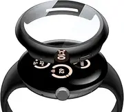 [Misxi] 2-Pack Hard PC Screen Protector Case Compatible with Google Pixel Watch 3 (2024) 41mm, Easy Installation Lightweight Ultra-thin Protective Cover for Pixel Watch 3, Black