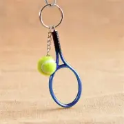 Tennis Mini Racquet with Ball Keychain Racket Gift Keyring BL
