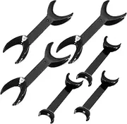 MIBICIRI 6 Pcs T-Shape Dental Cheek Retractor Double Head Mouth Opener,3 Large Size+3 Small Size Double Head Mouth Opener，Surgical Retractor for Teeth Whitening Dental Orthodontic Tool (Black)