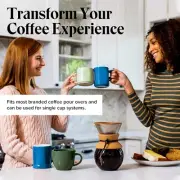 Pour Over Coffee Dripper - Reusable Drip Cone Filter & Strainer - Paperless