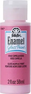 FolkArt Enamel Paint 2oz-Camelia Rose