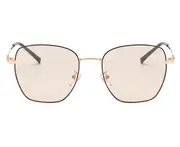 G124 Outdoor Cycling TAC Ocean Film Polarized Color-changing Sunglasses Black Frame To Brown Flat Glasses for Men and Women