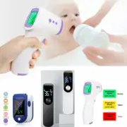 Blood Oxygen Monitor Pulse Clip Heart Rate Monitor + Thermometer IR Forehead Gun