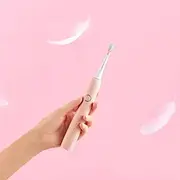 Sonic Whitening Electric Toothbrush Portable USB Type-C Charging with 2 Brush Head Automatic Toothbrush (Color : Pink)