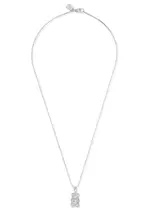 Crystal Haze Nostalgia Bear Silver-plated Necklace - One Size One Size