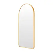 TOOLKISS Wall Arch Mirror – 50x100cm Gold Aluminum Frame Bathroom Mirror, Modern Chic Arc Mirror for Living Room, Bedroom, Entryway & Commercial Spaces