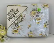 Vintage Double Bed Sheet Set No-Iron Pequot Floral New Old Stock