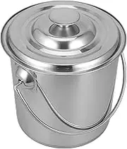 PEPLAYTAL Stainless Steel Rice Bucket with Lid Food Grade Steel Water Container for Versatile Kitchen Storage for Rice Water Oil and More Φ