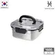 韓國JVR 可冷凍晶透上蓋手提不鏽鋼保鮮盒-方形1600ml