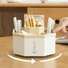 5-Grid Makeup Brush Holder Storage Box Rotatable Pen Holder Children