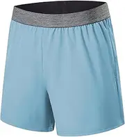 [Aufgevals] Men's Athletic Training Workout Running Shorts Quick Dry Bodybuilding Fitness Jogging Shorts with Pockets