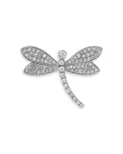 Bloomingdale's Fine Collection Diamond Dragonfly Pin in 14K White Gold, 0.50 ct. t. w.