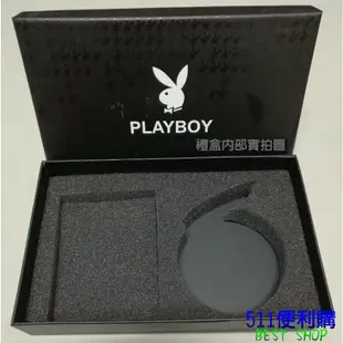 [送禮首選] PlayBoy 花花公子 短夾皮帶禮盒組，男用韓版短夾+16款自動扣皮帶-生日禮物 耶誕節 實用禮物