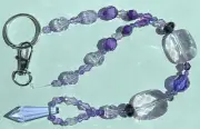 Beaded Suncatcher Rearview Mirror Ornament Purple Crystal Prism Car Charm