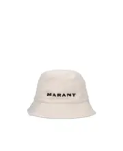 Isabel Marant Logo Embroidered Bucket Hat 57,58,59 Natural color and black