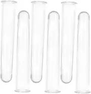 CIMAXIC 6pcs Clear Test Tube Vases Hydroponic Planters for Small Plants Flowers and Home Office Wall Decor Elegant Transparent Design for Easy Cleaning and Maintenance