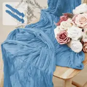 Pack 10 Ft Cheesecloth Table Runner Gauze Long Table Runners Boho 2 Baby Blue