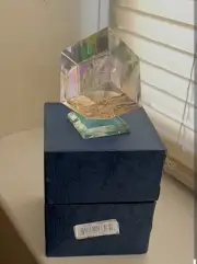 Millenium Crystal Cube Paperweight 2.5”