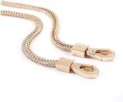 [Florawang] Iron Flat Bag Purse Chain Strap Accessories Shoulder Cross Body Handbag Strap Replacement (Gold)