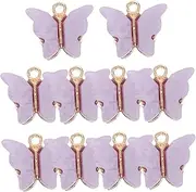 [UTHCLO] 10pcs Butterfly Jewelry Charms Lightweight Butterfly Pendants for Bracelet and Necklace Making Keychain Accessories