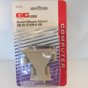 GC Electronics 45-512 DB-25 Female to DB-9 Male Mouse/Modem Old School Adaptor