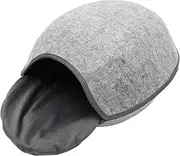 ERINGOGO Breathable Felt Cat House Comfortable Multi Function Sleeping Nest for Durable Scratch Resistant Material Safe Retreat Light Grey