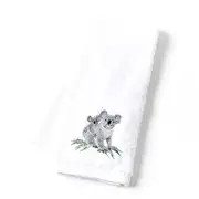 Pilbeam Living Cotton 65cm Koala Hand Towel Home/Bath Face Washer Cloth WHT/Grey