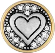 Ginger Snaps Dreamer Heart Charm Accessory | Interchangeable, Customizable & Adjustable Snap Jewelry Collection | Button Charms for Necklaces, Bracelets & Rings | Standard Size | SN01-40