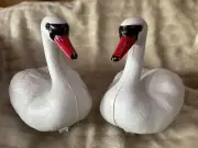 White Swan Decoy Pair for Geese | Floating Decoy Pool, & Pond