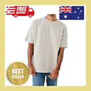 MENS BASIC OVERSIZE PLAIN T SHIRT XS-4XL COMFORTABLE HEAVYWEIGHT SHORT SLEEVE