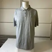 TRAVISMATHEW The Heater Polo Men's Size XL Heather Microchip Grey 1MW395