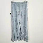 BCBGMaxazria NWT Kimberly Split Front Maxi Skirt Light Chambray Size 4