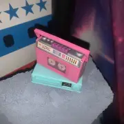 Vintage 80’s Wind Up Barbie Toys Boom Box Radio SMALL